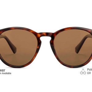 Brown Tortoise Full Rim Round Sunglasses