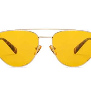 Gold Full Rim Aviator Sunglasses