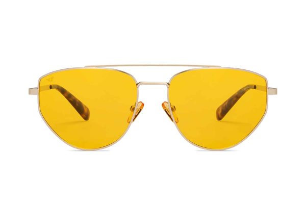 Gold Full Rim Aviator Sunglasses