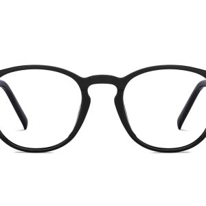 Black Full Rim Round Eyeglasses