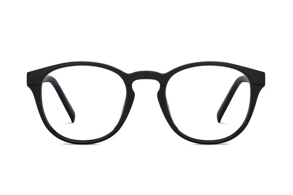 Black Full Rim Round Eyeglasses