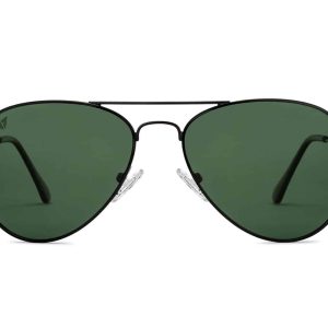 Black Full Rim Aviator Sunglasses