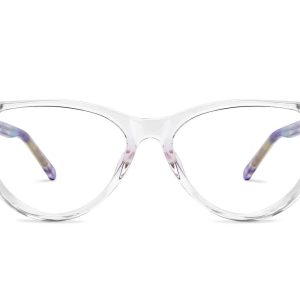 Purple Transparent Full Rim Cat Eye Eyeglasses