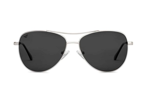 Silver Full Rim Aviator Sunglasses
