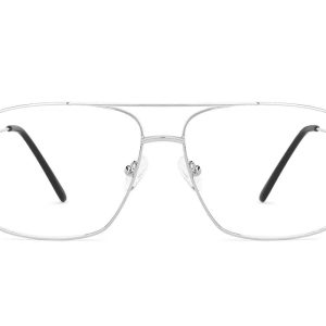 Silver Full Rim Square Sunglasses
