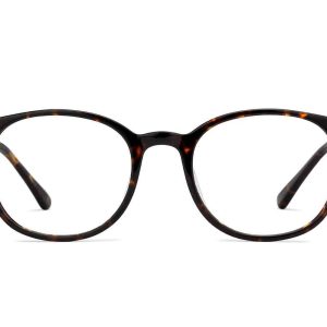 Brown Tortoise Full Rim Round Eyeglasses